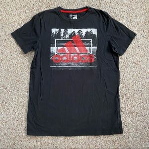 Adidas Boys Black/Red “The Go-To Tee” Picture Soccer Net
